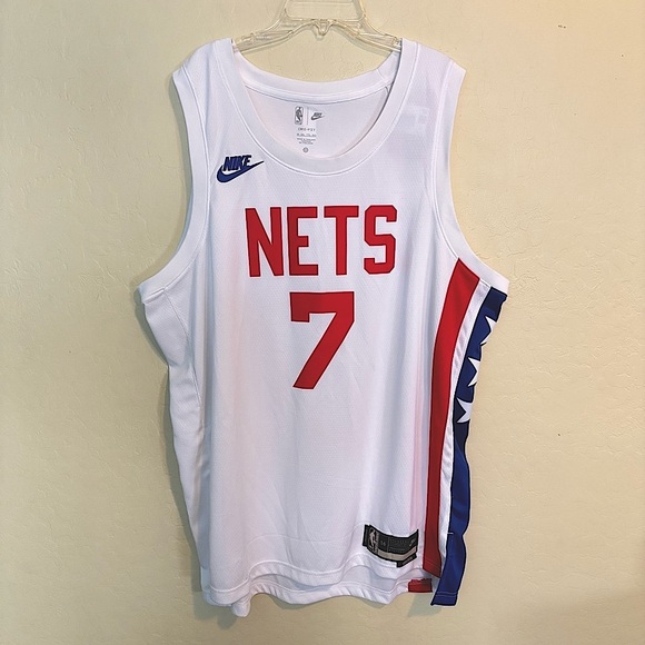 Kevin Durant Brooklyn Nets Nike Dri-FIT White Red Basketball Jersey Men Size XXL - Picture 1 of 11